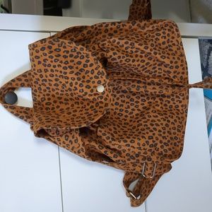 Baggu canvas animal print back pack